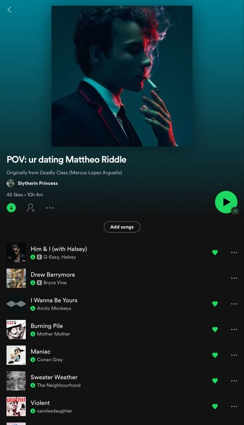 Hot Playlist Names, Harry Potter Playlist, Music Songs Playlists, Best Wedding Vows, Spotify Playlist Ideas, Not Musik, Mattheo Riddle, Playlist Names, Playlist Spotify