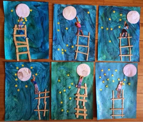 Jul Diy, Recycled Crafts Kids, Moon Crafts, Solar Systems, Homeschool Art, Kindergarten Art, Eric Carle, School Art Projects, Camping Art