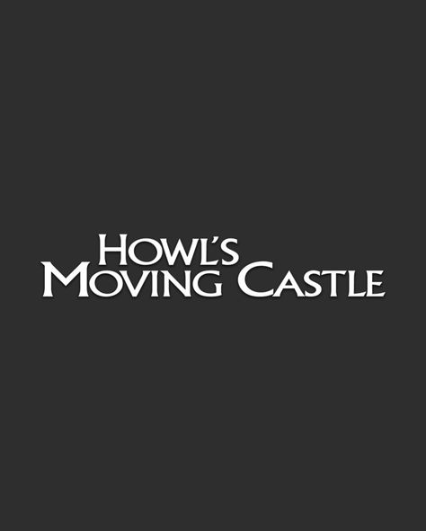 Howls Moving Castle Logo, Studio Ghibli Font, Aesthetic T Shirts, Howls Moving Castle, Studio Ghibli, Slides, Castle, Collage, Pins