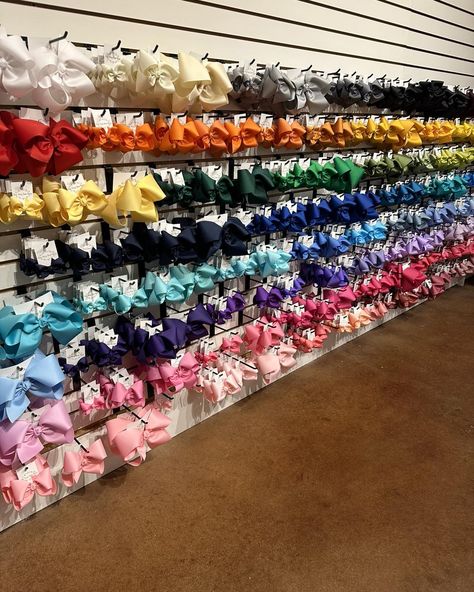 How many of these bow colors can you name? #onestopbowshop #bows #bowshop #hairbowshop #grosgrainbows Bow Shop, Store Display, How Many, Hair Bows, Boutique, Quick Saves, Color