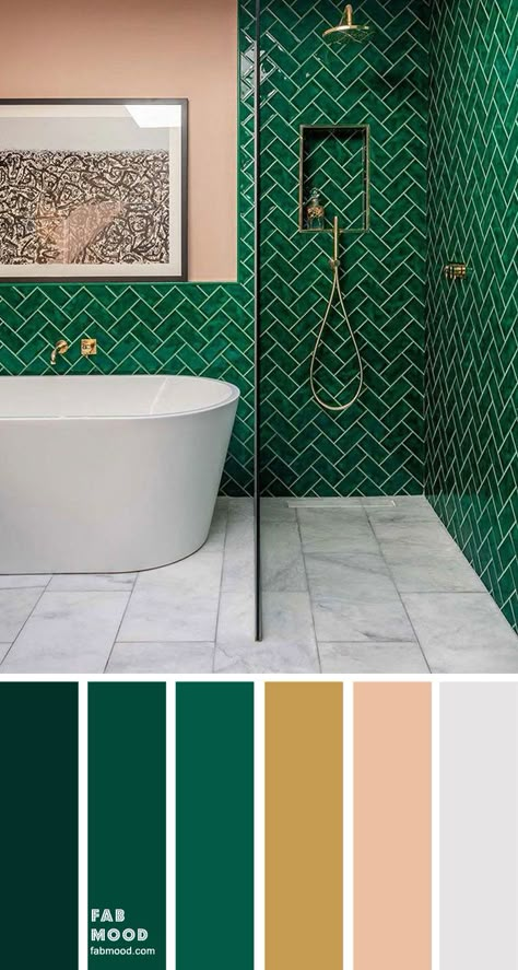 I don’t know if anyone out there feel the same with me. I feel sleepy in the winter, you know like “hibernate” but now... Popular Bathroom Colors, Lamp Aesthetic, Dark Green Bathrooms, Gold Bad, Small Bathroom Colors, Teal Bathroom, Bathroom Color Schemes, Colors Schemes, Small Bathroom Ideas On A Budget