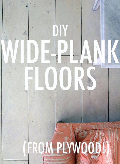 DIY Wide-Plank Floors (Made from Plywood!) - Jenny Komenda Wide Plank Floors, Lumber Liquidators, Plywood Flooring, Attic Renovation, Wide Plank Flooring, White Floors, Diy Flooring, Flooring Ideas, Wooden Floor