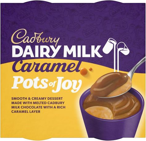 Confectionery Smooth and creamy dessert Made with melted Cadbury milk chocolate with a rich caramel layer Caramel Chocolate Dessert Dairy Milk Caramel, Cadbury Caramel, Cadbury Milk Chocolate, Cadbury Dairy Milk, Milk Pot, Caramel Chocolate, Creamy Desserts, Chocolate Dessert, Chocolate Caramels