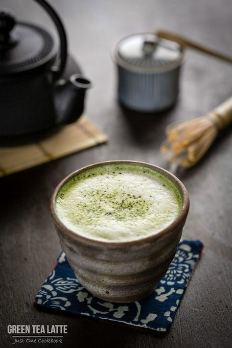 Green Tea Latte | Easy Japanese Recipes at JustOneCookbook.com Sweet Matcha, Just One Cookbook, Matcha Green Tea Latte, Easy Japanese Recipes, Green Tea Latte, Matcha Recipe, Matcha Green Tea Powder, Japanese Recipes, Steaming Cup