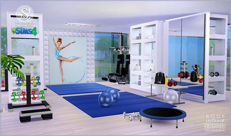 My Sims 4 Blog: Body Language Gym Set by Simcredible Designs Sims 4 Gym Cc, Sims 4 Gym, Sims 4 Blog, The Sims 4 Pc, My Sims, The Sims 4 Packs, Free Sims, Casas The Sims 4, Sims 4 Teen