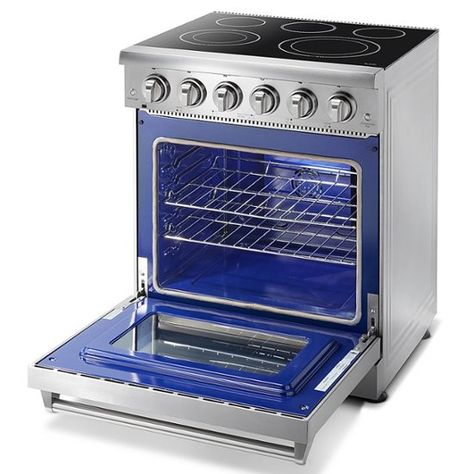 Thor Kitchen 30 Inch Professional Electric Range Stainless steel HRE3001 - Best Buy Microwave Drawer, Led Bleu, Counter Depth Refrigerator, Kitchen Appliances Refrigerators, Kitchen Appliance Packages, Under Cabinet Range Hood, Large Oven, Stainless Steel Refrigerator, Appliance Packages