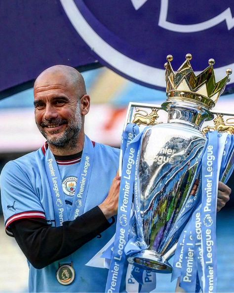 FIVE-TIME PREMIER LEAGUE WINNER🏆🏆🏆🏆🏆. EL JEFE🫡💙 Premier League Winners, Manchester City Wallpaper, Manchester City Football Club, Pep Guardiola, Man City, City Wallpaper, Manchester City, Football Club, Premier League