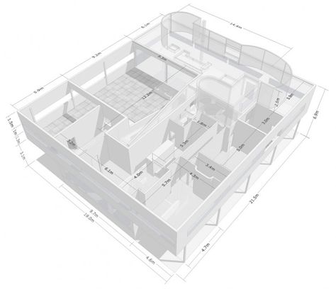 Villa Savoye- Dimensions Villa Savoye Plan, Condominium Floor Plan, Le Corbusier Villa Savoye, Robie House, Villa Savoye, Interior Light Fixtures, Indian Temple Architecture, Villa Plan, Temple Architecture