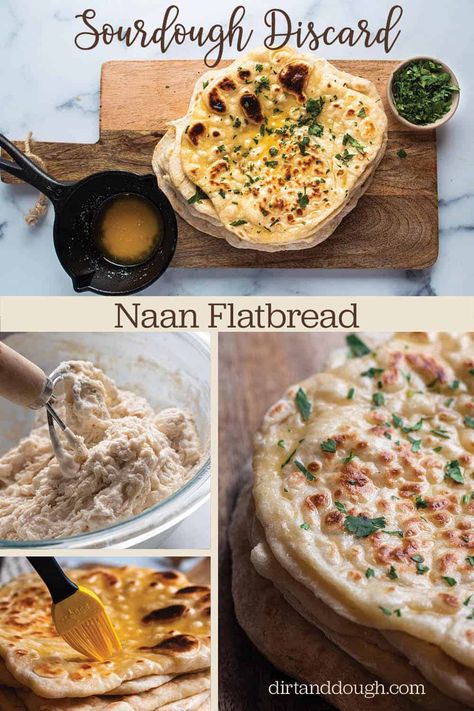 Sourdough Discard Naan, Nana Bread, Sourdough Starter Discard, Recipe Using Sourdough Starter, Naan Flatbread, Recipes With Naan Bread, Sourdough Starter Discard Recipe, Discard Recipes, Bread Starter