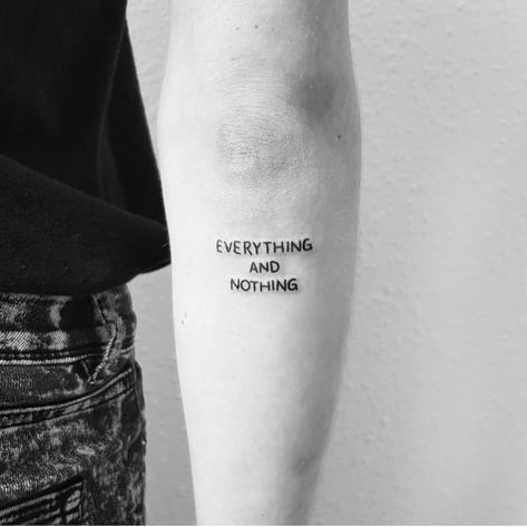 Everything Or Nothing, Everything And Nothing, Sticks And Stones, Tattoos Ideas, Body Tattoos, Tattoos And Piercings, Ink Tattoo, Cool Tattoos, Tattoo Quotes