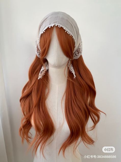 Cute Ginger Hairstyles, Wenlcv Hair, Fantasy Hair Styles, Cottage Core Hair, Long Hairstyles Ideas, Fantasy Hairstyles, Cottagecore Hair, Fairytale Hair, Coquette Outfits