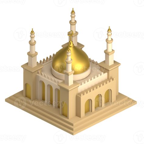 islamic mosque 3d icon 3d Mosque, Islamic Mosque, 3d Icons, Islamic Design, Free Png, Png Images, Design Art, Royalty, Royalty Free