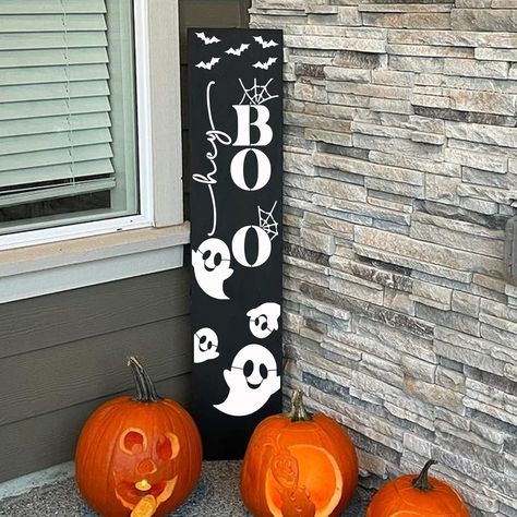 Amazon.com : Halloween Stencils for Painting on Wood Burning Art Craft Large Boo Witch Skeleton Ghost Paint Stencils for Porch Sign Door Hanger Wall Holiday (11 Boo) : Arts, Crafts & Sewing Halloween Welcome Sign, Witch Skeleton, Halloween Porch Sign, Skeleton Ghost, Porch Paint, Halloween Stencils, Paint Stencils, Stencils For Painting, Halloween Front Porch