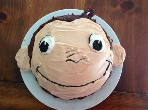 Curious George Cake, Curious George Cakes, Simple Cake Design, King Cake Recipe, Cake Themes, Curious George Birthday, Cakes Decorated, Cake Simple, Tiktok Edit