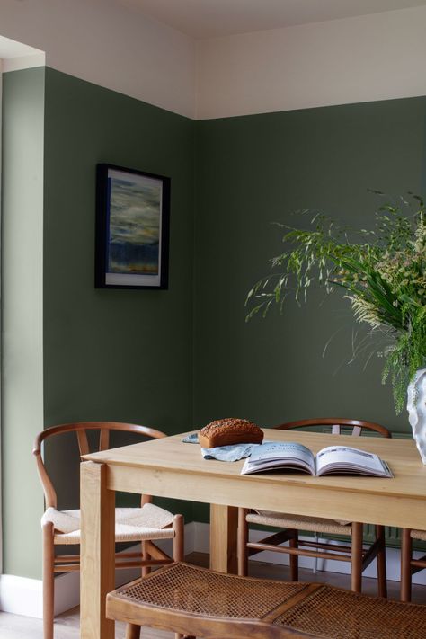 Ikea Study, Green Couch Living Room, Colourtrend Paint, Warm Bedroom, Trending Paint Colors, Green Wall Decor, Irish Landscape, Best Paint Colors, Luxurious Bedroom