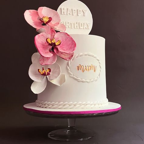 Very vivid looking orchids grace our Mum cake design 💕 Mum Cake, 20 Birthday Cake, 20 Birthday, 20th Birthday, Orchids, Birthday Cake, Cake, Birthday, On Instagram