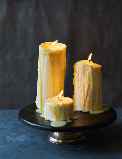 Candle cakes Candle Cakes, Winter Torte, Birthday Cake Candles, Hazelnut Cake, Cake Candles, British Bake Off, Great British Bake Off, Halloween Desserts, Candle Cake