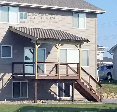 Tin Roof Porch, Roof Over Deck, Galvanized Roof, Roof Porch, Awning Over Door, Galvanized Metal Roof, Galvanized Roofing, Lean To Roof, Covered Patio Design