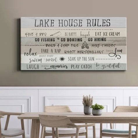 Lake House Kitchen Rugs | Wayfair Modern Lake House Decor, Lake House Kitchen, Modern Lake House, Lake Time, Lake House Decor, House Rules, Pink Wall Art, Frame Wall Decor, Bath Decor