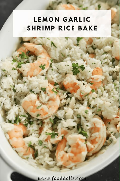 Healthy Shrimp And Rice, Garlic Shrimp And Rice, Shrimp And Rice Casserole, Roasted Whole Carrots, Shrimp And Rice Dishes, Shrimp With Rice, Rice Shrimp, Lemon Pepper Shrimp, Shrimp And Rice Recipes