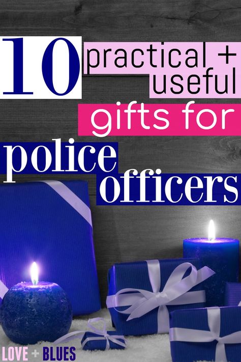 This is a great list! I'm obsessed with #8. I might have to get one for myself! But seriously, great gift ideas for police officers :) Police Officer Appreciation Gifts, Police Week Ideas, Police Appreciation Gifts, Gifts For Police Officers, Police Graduation Gifts, Police Husband, Gifts For Cops, Police Officer Appreciation, Police Retirement Gifts