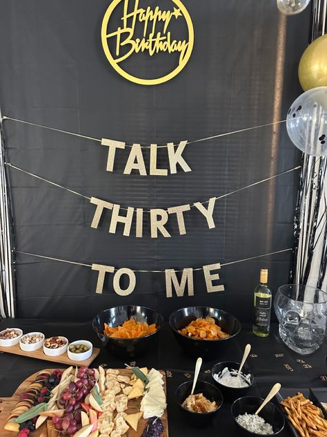 30th birthday party celebration 🖤 30th Birthday Ideas For Men Non Alcoholic, Dirt 30 Party Ideas, Make 30th Birthday Ideas, Guy Birthday Themes Party Ideas, 30 Theme Party Ideas For Men, Themed 30th Birthday Party For Men, Small 30th Birthday Party Ideas For Him, Birthday Ideas For 30th Birthday For Men, 30th Male Birthday Ideas