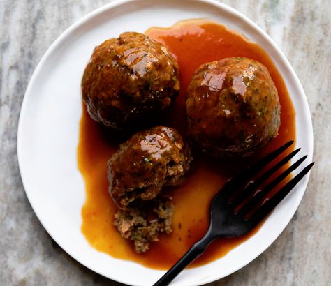 Balsamic Glazed Meatballs - Alessi Foods Meatball Glaze, Balsamic Meatballs, Food Rotation, Glazed Meatballs, Italian Meatballs, Balsamic Glaze, Marinara Sauce, Italian Dishes, Balsamic Vinegar