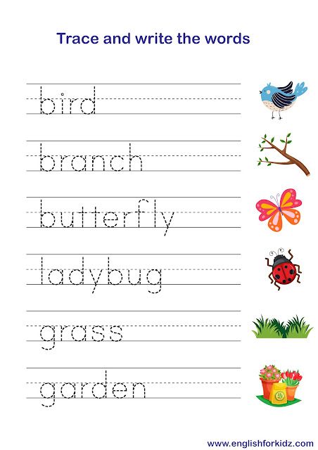 Spring vocabulary ESL worksheet - tracing words Word Tracing Worksheets, Spring Worksheets Preschool, Tracing Words, English Preschool, English Comics, Spring Worksheets, Spring Vocabulary, Spring Worksheet, Spring Lessons