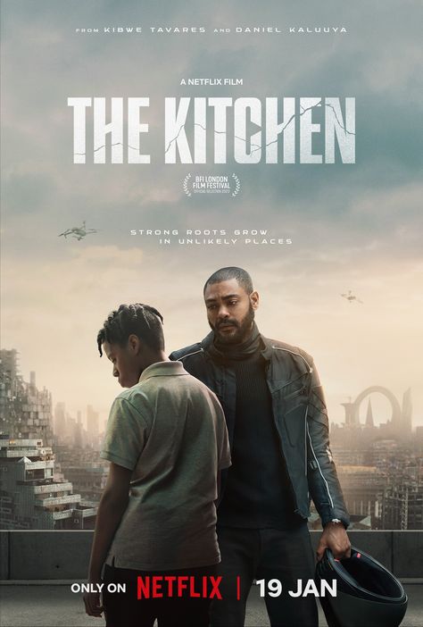 THE KITCHEN, Official poster this time! Catch it in cinemas on 12th Jan, and on Netflix on 19th Jan. . Directors: @kibwetavares @danielkaluuya Production: Dan Emmerson @dmcfilmofficial Writers: [Joe Murtagh](https://www.imdb.com/name/nm6467361/?ref_=tt_ov_wr) @danielkaluuya Design: @Factoryfifteen VFX: @Factoryfifteen, Chocolate Tribe, Buff, Axis Studios, Nviz, Territory Movie Poster, The Kitchen, I Hope