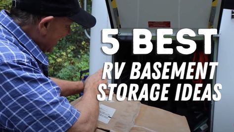 Rv Basement Storage, Rv Basement Storage Organization, Rv Basement Storage Ideas, Camper Underbelly Storage, Rv Outdoor Storage Organization, Rv Storage Underneath, Rv Under Belly Storage Ideas, Travel Trailer Storage Compartment, Rv Passthrough Storage