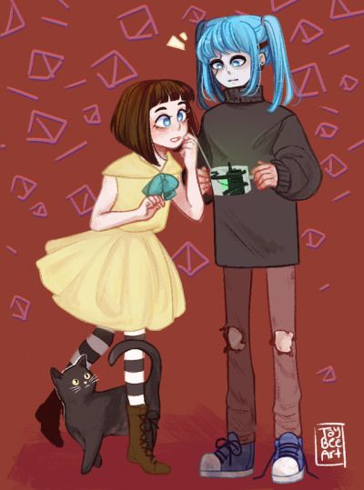 Fran Bow And Misfortune, Sally Face Fran Bow Little Misfortune, Fran Bow And Sally Face, Sally Face Crossover, Franbow Fanart, Fran Bow Fanart, Sally Face Sal, Sally Face Fanart, Fran Bow