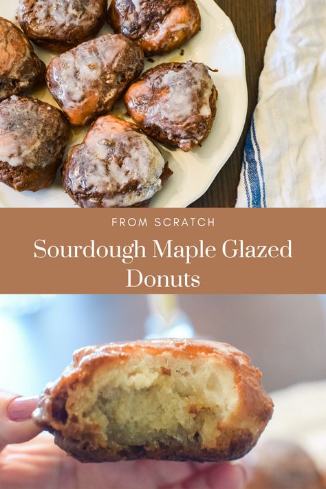 These Sourdough Maple Glazed Donuts are delicious sweet donuts made with the use of a sourdough starter. They are perfectly sweetened with a homemade maple glaze that is simple to make and drizzle over the crisp warm sourdough donuts. So good! Maple Donuts Recipe, Sourdough Donut Recipe, Maple Donuts, Brunch Party Recipes, Sourdough Starter Discard Recipe, Glazed Donuts, Donut Recipe, Second Breakfast, Sweet Potato Hash