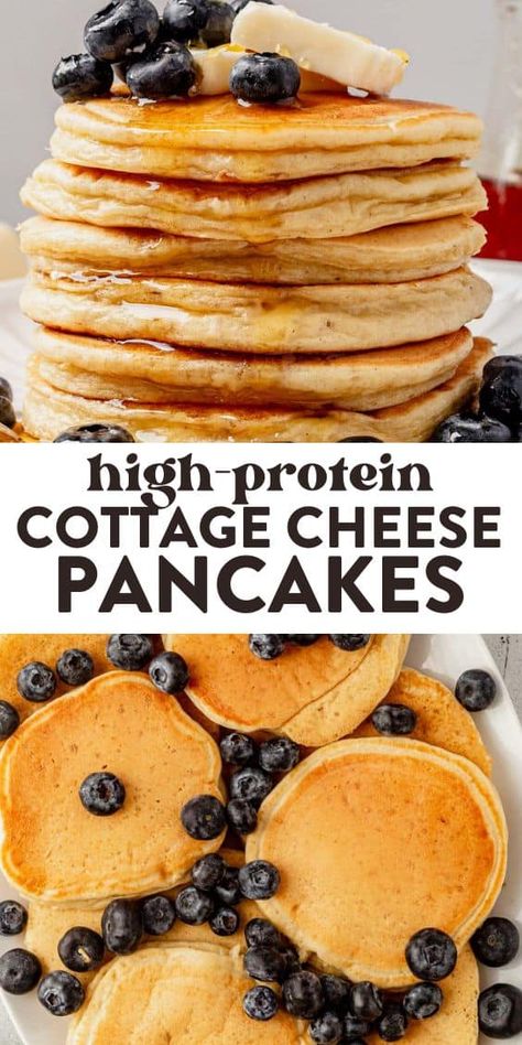 Cottage Cheese Pancakes High Protein Pancakes Cottage Cheese, Protein Pancakes Recipe Cottage Cheese, Fluffy Banana Cottage Cheese Pancakes, Cottage Cheese Kodiak Pancakes, Cottage Cheese Pancakes Gluten Free, Easy Cottage Cheese Pancakes, Protein Pancakes With Cottage Cheese, Protein Cottage Cheese Pancakes, Gluten Free Cottage Cheese Pancakes