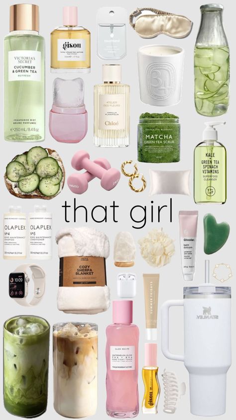 That girl #thatgirl #aesthetic #viral Sick Day Outfit, Middle School Essentials, Thatgirl Aesthetic, Green Tea Scrub, Clean Lifestyle, Balm Dotcom, Get My Life Together, Healthy Lifestyle Inspiration, Girl Tips