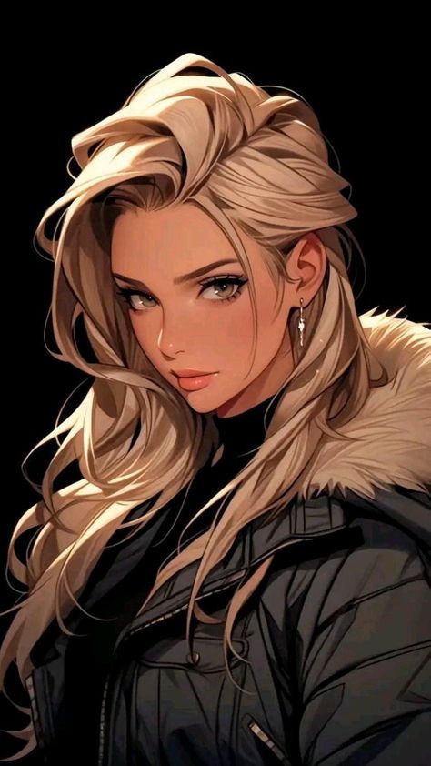 Iconic Hairstyles, Female Character Concept, Digital Portrait Art, Character Sketches, Our Secret, Comics Girl, Long Blonde, Art Appreciation, Long Blonde Hair