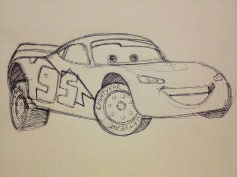 Lightning Mcqueen Sketch, Cars Movie Drawing, Lighting Mcqueen Drawing, Mcqueen Drawing, Lightning Mcqueen Drawing, Vinyl Art Paint, Lighting Mcqueen, Queen Drawing, Disney Drawings Sketches