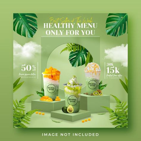 Social Media Campaign Design, Starbucks Art, Brochure Food, Graphic Design Portfolio Cover, Bottle Design Packaging, Smoothie Healthy, Healthy Drink, Food Graphic Design, Restaurant Menu Design