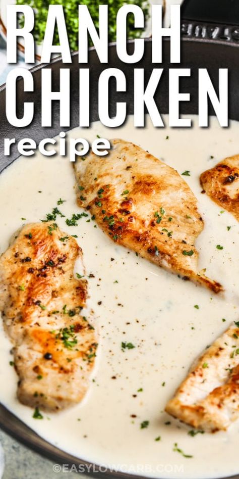 Chicken Recipes With Ranch Dressing, Chicken With Ranch Dressing, Easy Ranch Chicken, Chicken With Ranch Packet, Baked Ranch Chicken Breast, Ranch Seasoning Recipes Chicken, Chicken With Ranch Seasoning Packet, Creamy Ranch Chicken, Chicken Ranch Recipes