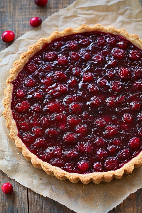 Best Christmas Cranberry Tart Christmas Cranberry Pie, Cranberry Pear Tart, Cranberry Torte, Chocolate Cranberry Tart, Tart Christmas, Cranberry Tart Recipe, Pomegranate Tart, Holiday Tarts, Berry Tarts