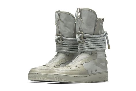 Nike Adds New Features to the SF-AF1 High for Military-Inspired "Sage" Model Nike Sf Air Force 1, Nike Sf Af1, Nike Sf, Nike Air Force 1 High, Techwear Fashion, Air Force 1 High, Fresh Kicks, Sneakers Men Fashion, Boots And Sneakers