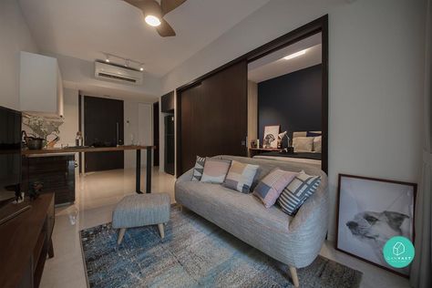 2 Room Flexi Bto Design, Condominium Interior, Space Apartments, Small Apartment Interior, Open Concept Home, Flat Interior, White Rooms, Best Interior Design, Open Concept