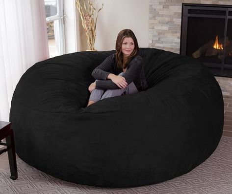 Chill Bag - Bean Bags Chill Sack Bean Bag Chair: Giant Memory Foam Furniture Bean Bag - Big Sofa with Soft Micro Fiber Cover, 8', Black #CuteGiftIdeas #Gift #LazySofa Extra Large Bean Bag, Bean Bag Furniture, Big Bean Bags, Bean Chair, Large Bean Bag Chairs, Bean Bag Lounger, Large Bean Bags, Bean Bag Sofa, Big Sofas