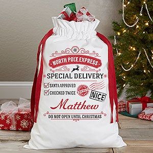 Custom Santa Sack, Personalised Christmas Sack, Santa Sacks, Personalization Mall, Santa's Reindeer, Personalised Santa Sacks, Santa Bags, Gift Sack, Christmas Sack