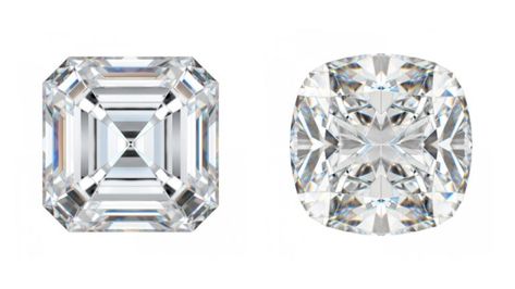 Diamond buyers often compare Asscher cut and cushion cut diamonds because their outlines look similar. However, these two cuts are completely different in the arrangement of their facets which is one of the main factors determining diamond sparkle. Let’s take a look at their characteristics and see which tends to be more sparkly. Ascher Cut, Asscher Cut Diamond Ring, Questions To Answer, Expensive Diamond, Pink Emerald, Asscher Diamond, Trending Engagement Rings, Asscher Cut Diamond, Buying An Engagement Ring