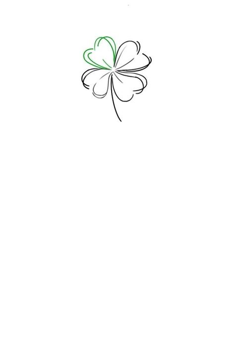 Four Clover Leaf Tattoo, Quadrifoglio Tattoo, Small Shamrock Tattoo, Clover Leaf Tattoo, Clover Tattoo Design, Small Irish Tattoos, Four Leaf Clover Tattoos, Celtic Tattoo For Women, Irish Tattoo