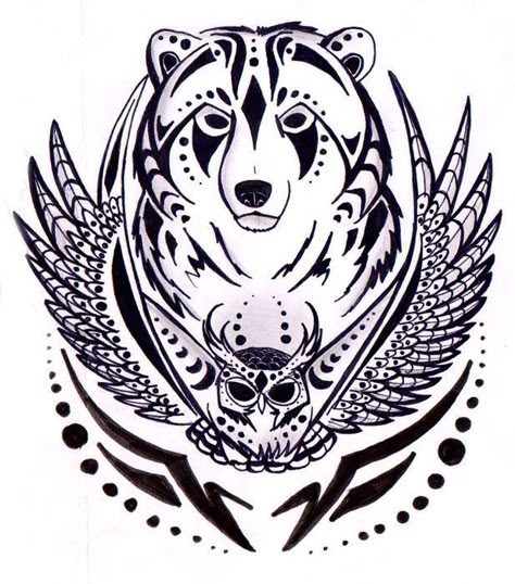 Native Symbols, Bear Tattoo Designs, Tier Tattoo, Bear Tattoos, Indian Tattoo, Bear Tattoo, Viking Symbols, Tattoo Design Book, Desenho Tattoo