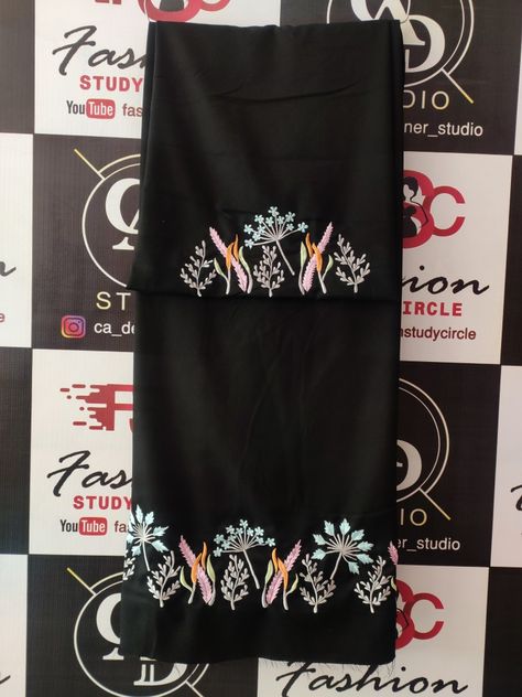 Black Suit Machine Work Design, Black Suit Work Design, Black Suit Machine Embroidery Designs, Black Suit Embroidery Designs Punjabi, Machine Embroidery Punjabi Suit Designs, Black Suit Painting Design, Thread Work Embroidery Suits Punjabi, Machine Embroidery Dress Designs, Machine Kadai Suit Design