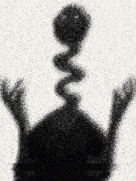 Creepy Graphic Design, Creepy Patterns, Abstract Black And White Photography, Modern Gothic Graphic Design, Alien Graphic Design, Creepy Illustration, Black And White Creepy Art, Creepy Alien, Black And White Horror Poster