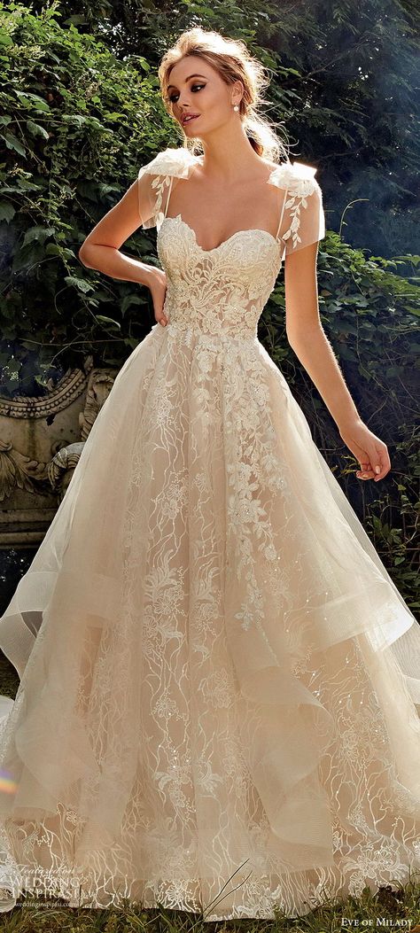 Wedding Dresses Forest, Eve Of Milady Wedding Dresses, Beige Wedding Dress, Grecian Wedding Dress, A Line Ball Gown, Wedding Dresses Taffeta, Romantic Princess, Eve Of Milady, Wedding Inspirasi