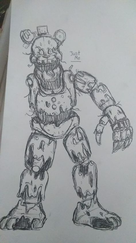 Fnaf Sketches Art, Fnaf Art Easy, Five Nights At Freddy's Dibujos, Fnaf Drawings Sketches, Fnaf Sketches, Five Nights At Anime, Monster Sketch, Fnaf Crafts, Weird Drawings